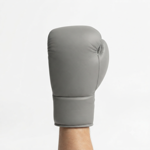 Guantes de Boxeo Profesionales de Último Diseño, Cuero PU Duradero, para Entrenamiento y Sparring, Todas las Temporadas, Gris, con Cordones, Diseño Juvenil para Fitness - Product Image 3