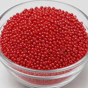 Perles de rocaille rondes rouges Jaunty 8'0 Preciosa (verre) 3 mm, perles en vrac mélangées, lot en vrac pour la fabrication de bijoux, artisanat, broderie - Product Image 1