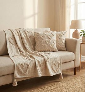 Wholesale <b>Super</b> <b>Soft</b> Luxury Jacquard Cotton Tufted Eco-Friendly Decorative Throw <b>Blanket</b> with Long Fringes - Product Image 1