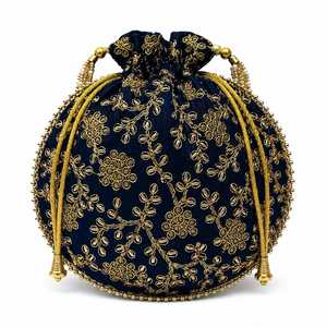 Sac à main Potli perlé de qualité supérieure et abordable avec broderie artistique pour femmes, idéal pour les tenues traditionnelles et les cérémonies de mariage - Product Image 2