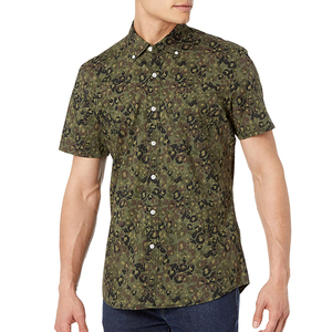 Chemise décontractée pour homme à manches courtes, col rabattu, imprimé floral style hawaïen, en popeline de polyester respirante, idéale pour l'été - Product Image 3