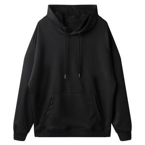 เสื้อฮู้ดโอเวอร์ไซส์แบบมีโลโก้สั่งทำได้ สำหรับผู้ชายและผู้หญิง ผ้าฟลีซหนานุ่ม เสื้อสเวตเชิ้ตสีพื้น สไตล์สตรีทแวร์ สีน้ำเงิน เสื้อฮู้ดสำหรับฤดูหนาว - Product Image 2