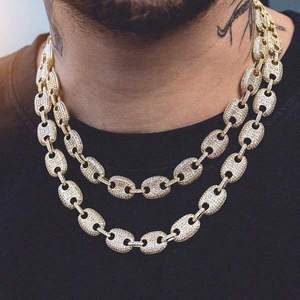 18mm VVS Zircon Iced Miami Cuban Link Chain 14K Gold Plated 925 Sterling Silver Hip Hop Mens <b>Fashion</b> <b>Necklace</b> Gift - Product Image 2