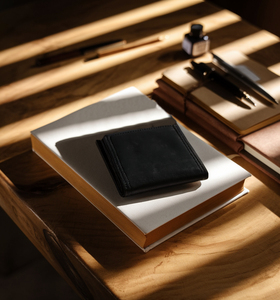 Genuine Leather Short <b>Slim</b> Fashion <b>Wallet</b> | Classic Open Design Multiple <b>Card</b> Slots | Eco-Friendly Unisex Daily Use - Product Image 4