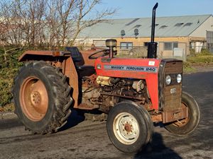 Fairly Used Massey Ferguson MF 240 50HP Wheel <b>Tractor</b> with Pump Pressure Vessel Motor Plough and Sun Canopy - Product Image 6