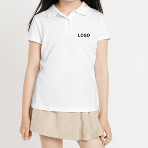 เสื้อโปโลชุดนักเรียนแขนสั้นสีขาวคุณภาพสูงฝีมือดีเยี่ยม - Product Image 1