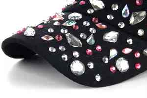 Logos imprimés personnalisés de haute qualité sur tissu en maille avec strass brillants - Product Image 4