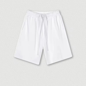 Pantalones cortos deportivos de estilo americano con cordón ajustable para hombre, color liso, venta al por mayor para ropa urbana - Product Image 5