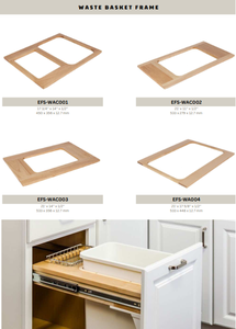 Organisateur de déchets pour armoire de cuisine, support coulissant pour poubelle avec base en bois, système de rail lisse, poubelle non incluse - Product Image 5