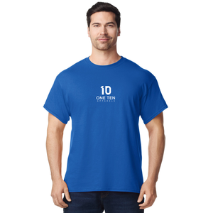 เสื้อยืดผู้ชาย คอตตอน แขนสั้น คอกลม เนื้อผ้านุ่ม สวมใส่สบาย เสื้อยืดพื้นฐาน แฟชั่น สีนีออนบลู - Product Image 2