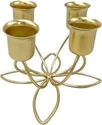 Candelabro de Diseño Moderno de 4 Brazos, Portavelas Metálico de Mesa para Decoración del Hogar, Portavelas Decorativo para Navidad y Bodas - Product Image 1