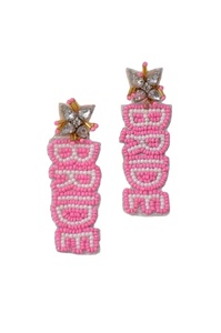 Boucles d'oreilles pendantes en perles multicolores avec broderie à la main-Mode tendance Rhinestone Bijoux de déclaration - Product Image 5