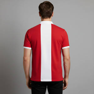 Chemise Homme Haute Qualité Rouge et Blanc Contrasté Col Rabattu Manches Courtes Coupe Classique Décontractée Respirante Coton Oxford TERZO - Product Image 2