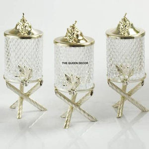 Pot à épices en verre argenté de qualité supérieure pour le stockage des aliments, récipient de rangement de cuisine, boîtes décoratives personnalisées - Product Image 1