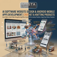 Conception de sites web de logiciels IA et développement d'applications mobiles Android, vente de produits de crochet et de tricot, logiciel CRM e-commerce WordPress