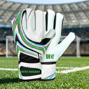 ถุงมือผู้รักษาประตูสีขาวคุณภาพพรีเมียมแบบสั่งทำพิเศษ ขายดี พร้อมยางลาเท็กซ์เยอรมัน 4 มม. สายรัดแบบ Negative Cut - Product Image 4
