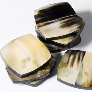 Natural Horn <b>Table</b> <b>Coasters</b> with Premium Finish Exclusive Handmade Drink <b>Coasters</b> in Buffalo Horn Decorative Horn <b>Coasters</b> for L - Product Image 1