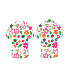 เสื้อโปโลพิมพ์ลายดอกไม้สีขาวสำหรับผู้ชาย แบบสั่งทำพิเศษ แขนสั้น ระบายอากาศได้ดี น้ำหนักเบา เหมาะสำหรับใส่เล่นกอล์ฟในฤดูร้อน - Product Image 6