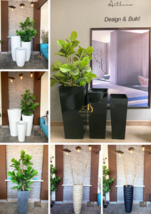 Grand pot de fleurs Morella en céramique GRC Art-home, moderne, écologique, durable, pour la maison, le jardin, la terrasse, l'hôtel, mini-pots de fleurs - Product Image 5