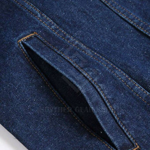 Veste en jean pour homme, col montant, logo sur le devant, 100% coton respirant de haute qualité, best-seller pour l'hiver - Product Image 6