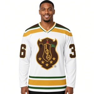IOTA IPT Almighty I Weißes Hockey-Trikot Herren Langarm-Sportshirt mit griechischen Buchstaben für Bruderschaften Athletic Campus - Product Image 1