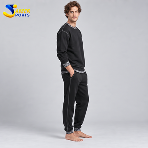 Survêtement homme double couche de qualité supérieure, en tissu doux, construction chaude, coupe confortable, poignets côtelés, idéal pour l'hiver - Product Image 2