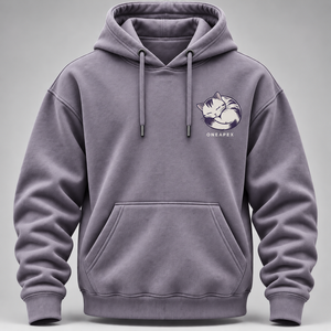 Sweat-shirt à capuche personnalisé gris lavande avec motif chat pour homme, vêtement de sport décontracté, haut à capuche, fabricant OEM ODM en gros - Product Image 2