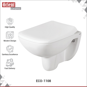 WC suspendu en céramique blanche de qualité supérieure pour usage domestique et hôtelier, vente en gros à bon prix - Product Image 2