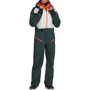 Men Breathable Autumn Ski One Piece Jumpsuit Front Hood Windproof Snowboard Suit Outdoor Weather Performance Windbreaker Set - Product Image 1