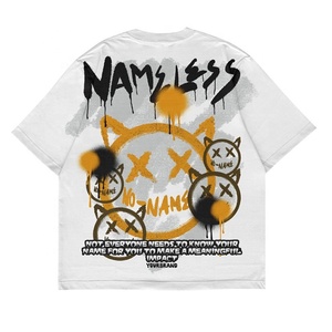 ชุดเซ็ตเสื้อผ้าสตรีทแวร์สุดเท่ คอลเลคชั่นฤดูร้อน พิมพ์ลายดิจิทัล แบบยูนิเซ็กซ์ พร้อมโลโก้วงดนตรีสั่งทำ แฟชั่นฮิปฮอป Y2K เสื้อผ้าลำลองผู้ชาย กางเกงขาสั้น - Product Image 2