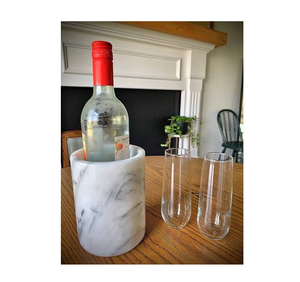 Seau à glace en marbre de qualité supérieure, refroidisseur à vin en marbre premium, capacité 3L, idéal pour les fêtes - Product Image 4