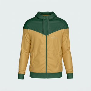Chaqueta Cortavientos con Capucha para Hombre, Ecológica, Transpirable e Impermeable, con Cierre de Cremallera, Tinte Liso, Nueva Colección - Product Image 2