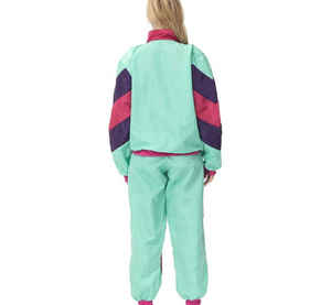 Ensemble de survêtement coupe-vent respirant pour femme, deux pièces, couleur personnalisée, veste coupe-vent à fermeture éclair et pantalon - Product Image 3