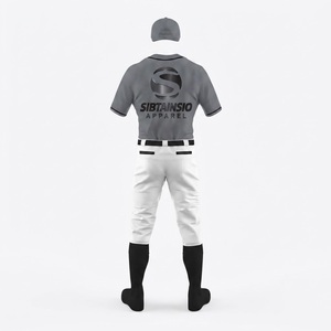 Maillot de baseball entièrement personnalisé, imprimé par transfert thermique, respirant, uniforme d'équipe à manches courtes, entièrement boutonné, pour club, vente en gros - Product Image 2