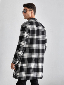 Abrigo Largo de Lana Vintage para Hombre, Clásico de Invierno, Diseño de Logotipo Personalizado de Fábrica OEM, Abrigo de Algodón Auténtico - Product Image 2
