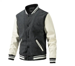 Chaqueta Varsity de Béisbol Personalizada para Hombre, Chaqueta Bomber con Bordado de Anime y Patrón de Camuflaje, Chaqueta Larga Estilo Letterman - Product Image 3