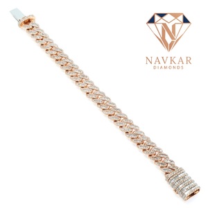 New Custom <b>Iced</b> <b>Out</b> Diamond Tennis Bracelet with Cuban Link Stainless Steel <b>Chain</b> Women Bracelet for Wholesale Purchase - Product Image 1