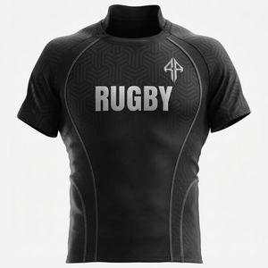 Nouveau design, coupe classique, uniforme de rugby, impression par transfert thermique, manches courtes, 100% polyester, qualité supérieure pour hommes - Product Image 6