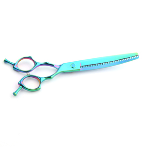 Ciseaux de coiffure professionnels courbés verts pour la mise en forme des cheveux, manche en acier inoxydable de haute qualité - Product Image 2