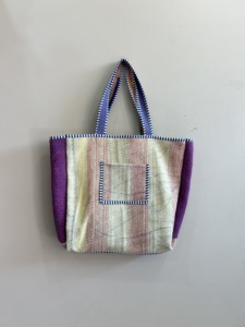 Bolso Tote Vintage Indio Kantha para Mujer, Bolsos de Compras Reversibles Hechos a Mano - Product Image 5