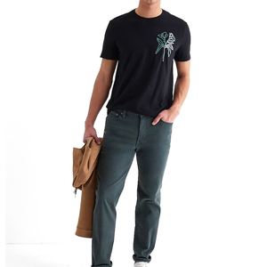 T-shirt en chenille tendance avec patch, broderie personnalisée, coupe oversize en coton, streetwear, vêtements de qualité supérieure en gros - Product Image 3