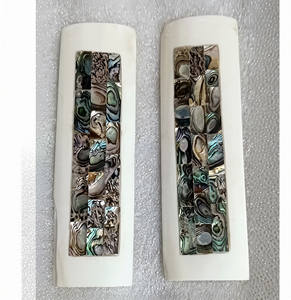 Escama de cuchillo artesanal de hueso pulido con diseño elegante incrustado para proyectos profesionales de cuchillería y herramientas - Product Image 1