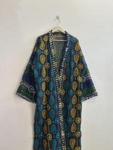 Nuevo Kimono Tradicional Indio Bordado para Mujer, Regalo para Ella - Product Image 4
