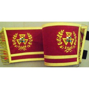 Regalia maçonniques pour Maîtres Maçons (MM) : Tablier, Collier d'Officier et Étuis, Ruban bleu turquoise, Badge technique, Tablier de Maître en soie - Product Image 5