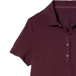 Women's Button Collar Top Soft Knit Breathable 100% Cotton Casual Short Sleeve Fashion Shirt Relaxed Daily Outfit Custom Garment - Product Image 5