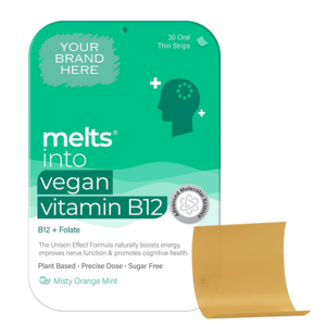 Tiras Orales de Vitamina B12 Vegana de Fórmula Personalizada de Disolución Rápida con Folato Activo - Product Image 1