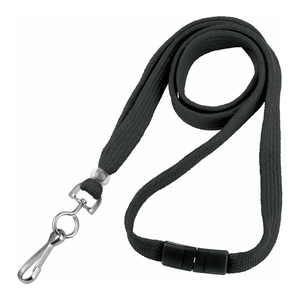 Lanière en polyester avec boucle et crochet pour cartes d'identité, badges et cartes-clés - Product Image 1