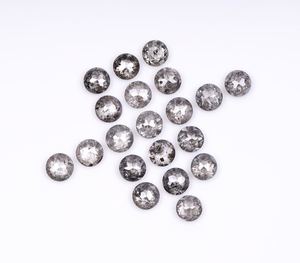 Diamant rond naturel sel et poivre de 2,5 mm, taille rose, diamant noir rustique en vrac pour la fabrication de bijoux, fournisseur en gros - Product Image 3