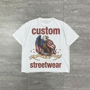 Custom 100% Cotton DTG Print Dirty Acid Wash Tee Heavyweight Oversized Boxy <b>Tshirt</b> Gemstone Distressed T Shirt for Men - Product Image 6