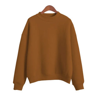 Sudaderas de Mujer 2026, Estilo Coreano, Cuello Redondo, Tejidas, Forro Grueso de Algodón y Bambú, Impermeables, Otoño Invierno, Color Caramelo - Product Image 3